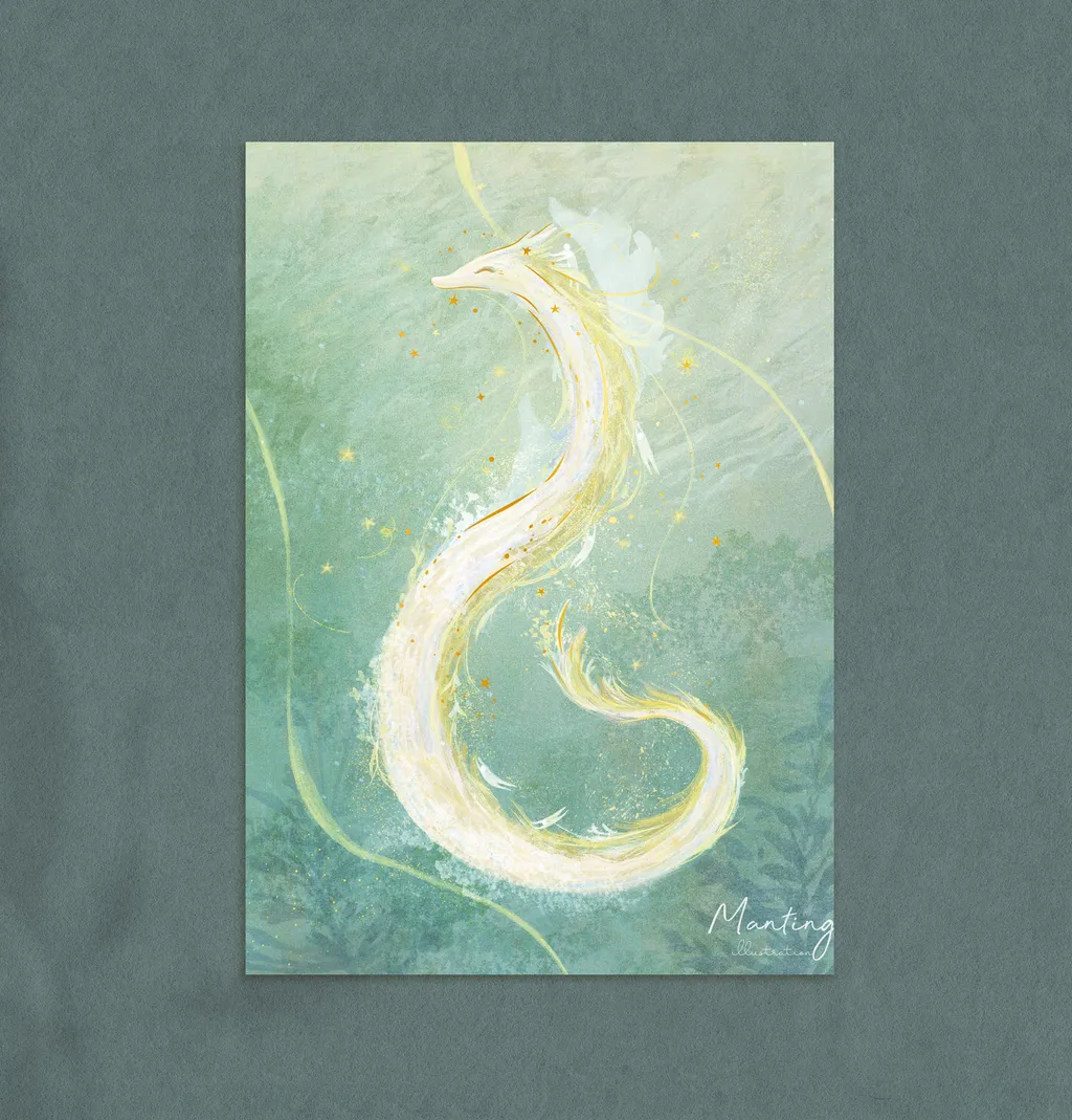 圖28：2023亞洲手創展－Manting-燙金龍年賀卡
